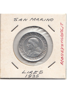 1935 5 Lire Argento San Marino